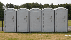 Renting high end porta potties